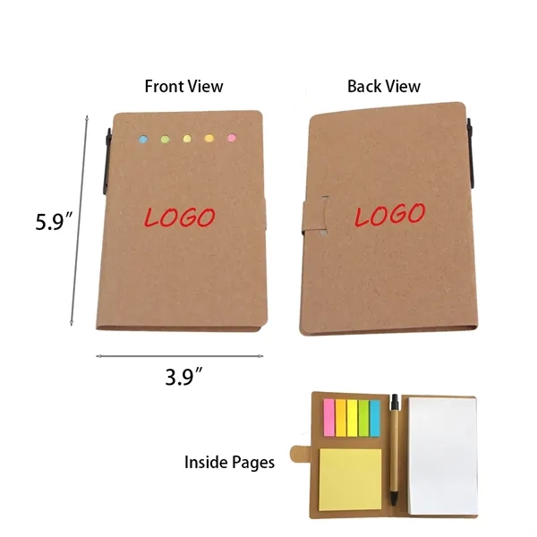 5.9" x 3.9" Customizable Kraft Notebook Set - 5.9" x 3.9" Customizable Kraft Notebook Set - Image 0 of 1