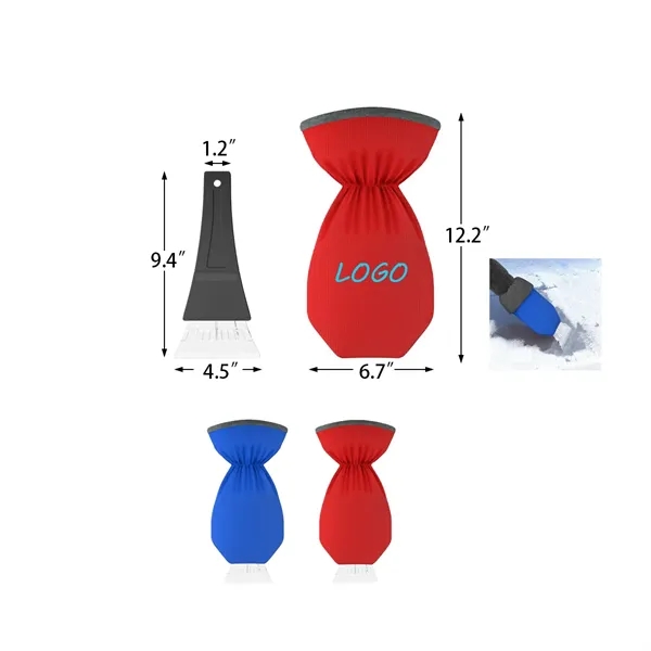 12.2" x 6.7" Car Winter De-icing Shovel with Sheath