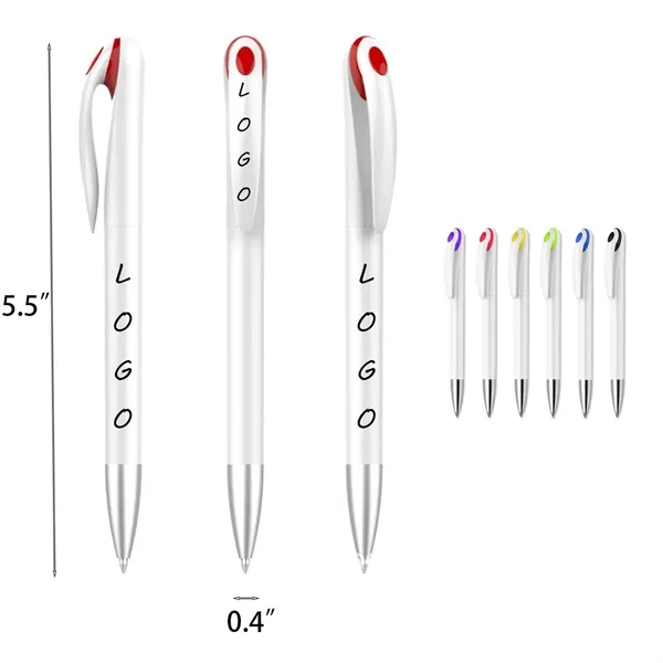 Customizable White Large Capacity Advertising Pen