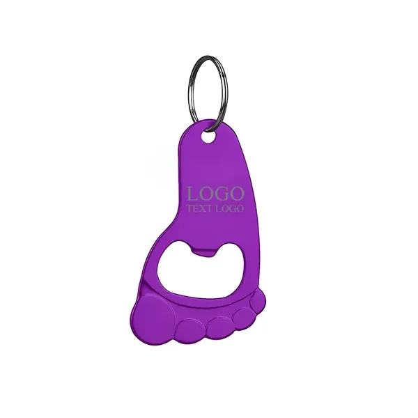 Custom Custom Foot Shaped Bottle Opener Keychain