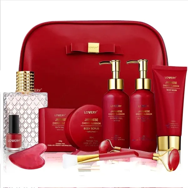 Japanese Cherry Blossom Beauty Body Care - 11Pc Cosmetic Bag - Japanese Cherry Blossom Beauty Body Care - 11Pc Cosmetic Bag - Image 0 of 0