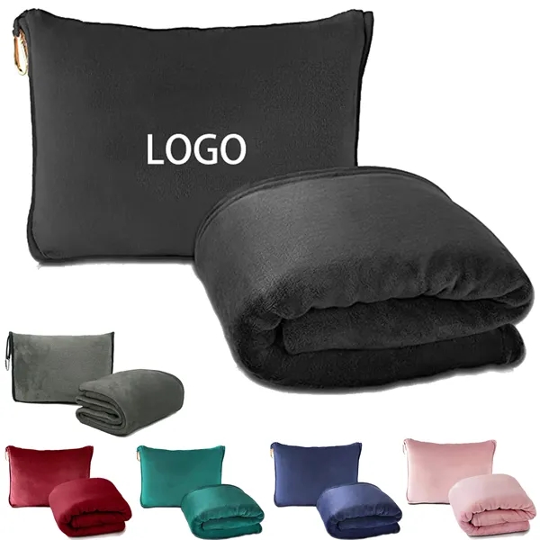 Soft Plush Pillow Car Plane Travel Blanket - Soft Plush Pillow Car Plane Travel Blanket - Image 0 of 5