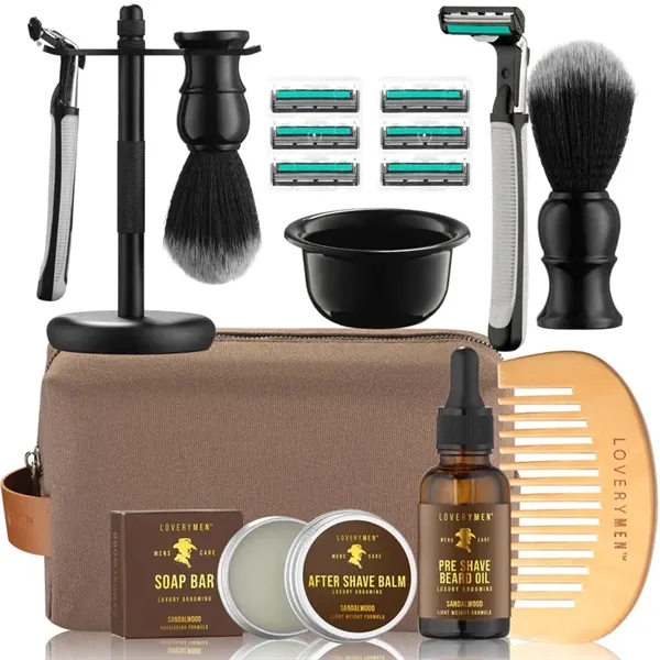 LoveryMEN Ultimate Beard Shaving Kit - 17pc Men's Grooming G - LoveryMEN Ultimate Beard Shaving Kit - 17pc Men's Grooming G - Image 0 of 0