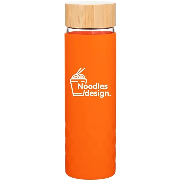 18 oz h2go Dawn Single Wall Glass Bottle w/Silicone Sleeve - 18 oz h2go Dawn Single Wall Glass Bottle w/Silicone Sleeve - Image 9 of 21