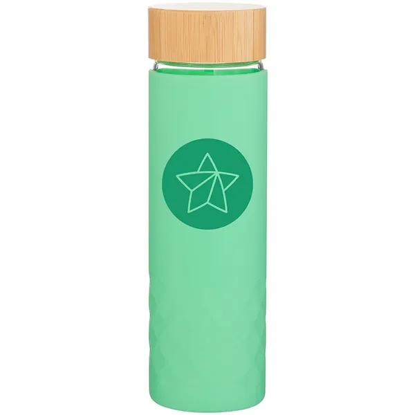 18 oz h2go Dawn Single Wall Glass Bottle w/Silicone Sleeve - 18 oz h2go Dawn Single Wall Glass Bottle w/Silicone Sleeve - Image 13 of 21