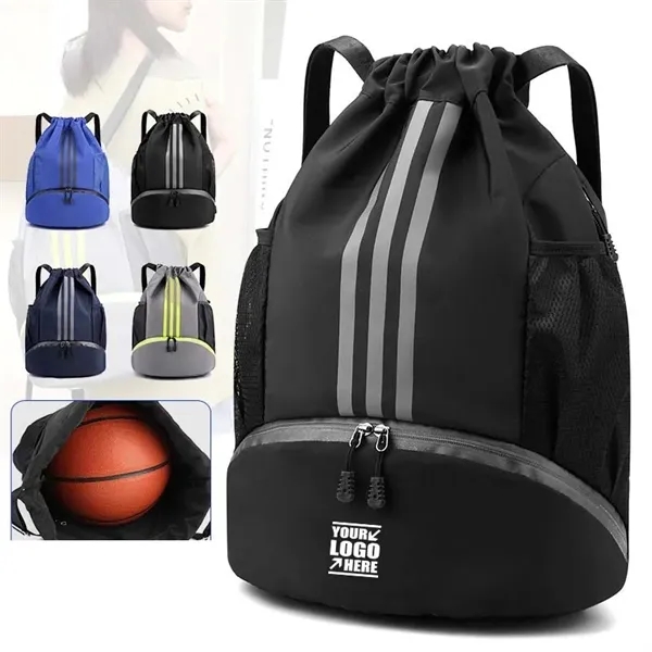 Pull String Sport Bag for Soccer and Basketball - Pull String Sport Bag for Soccer and Basketball - Image 0 of 4