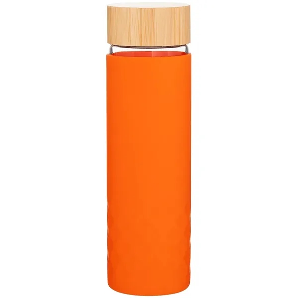 18 oz h2go Dawn Single Wall Glass Bottle w/Silicone Sleeve - 18 oz h2go Dawn Single Wall Glass Bottle w/Silicone Sleeve - Image 19 of 21