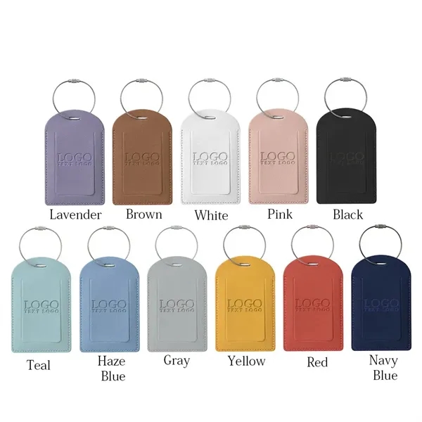 Vegan Leather Luggage Tag With Custom Logo - Vegan Leather Luggage Tag With Custom Logo - Image 2 of 37