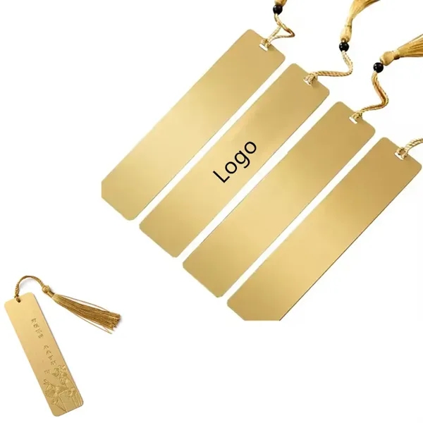 Creative Gold Brass Bookmark with Tassels - Creative Gold Brass Bookmark with Tassels - Image 0 of 5