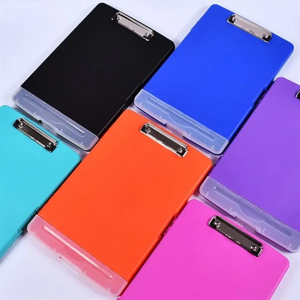 Plastic Clipboard with Storage and Pen Holder - Plastic Clipboard with Storage and Pen Holder - Image 3 of 6