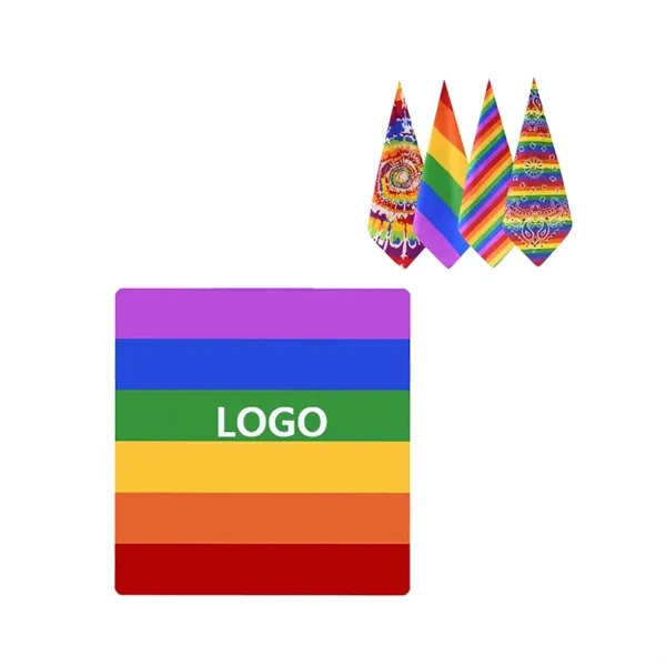 Multipurpose Pride Day Rainbow Bandana Square Scarf - Multipurpose Pride Day Rainbow Bandana Square Scarf - Image 0 of 3