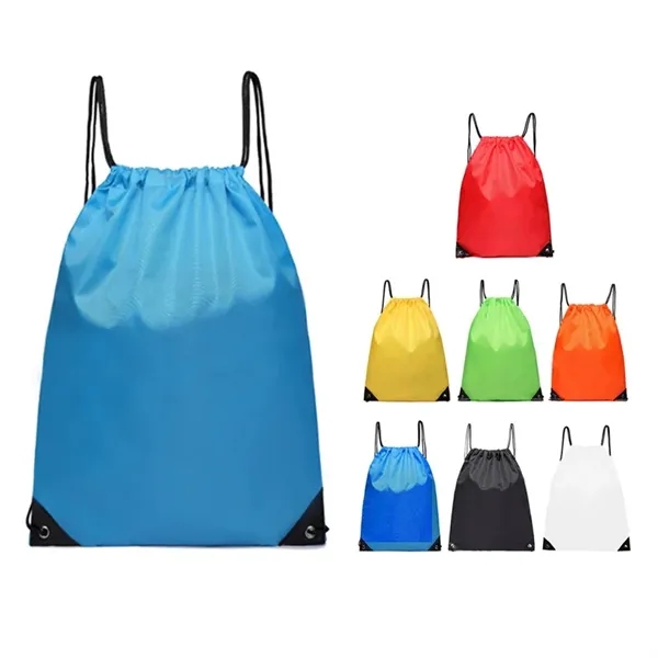Polyester Drawstring Backpack - Polyester Drawstring Backpack - Image 1 of 5