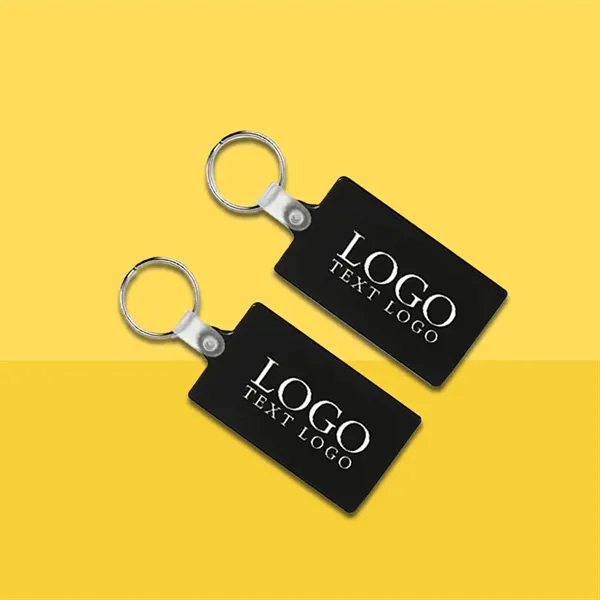 Custom Rectangle Soft Plastic Keychain