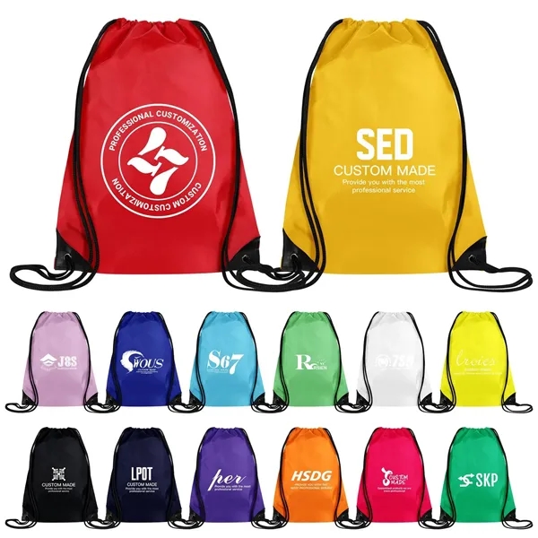 Polyester Drawstring Backpack - Polyester Drawstring Backpack - Image 0 of 5