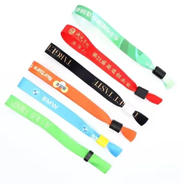 Custom Locking Closure Bracelet Wristbands for Events - Custom Locking Closure Bracelet Wristbands for Events - Image 1 of 5