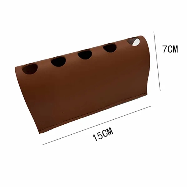 Luxury PU Leather Desk Pen Holder with Multiple Slots - Luxury PU Leather Desk Pen Holder with Multiple Slots - Image 1 of 4