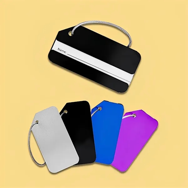 Aluminum Luggage Tag with Name Card - Aluminum Luggage Tag with Name Card - Image 0 of 8