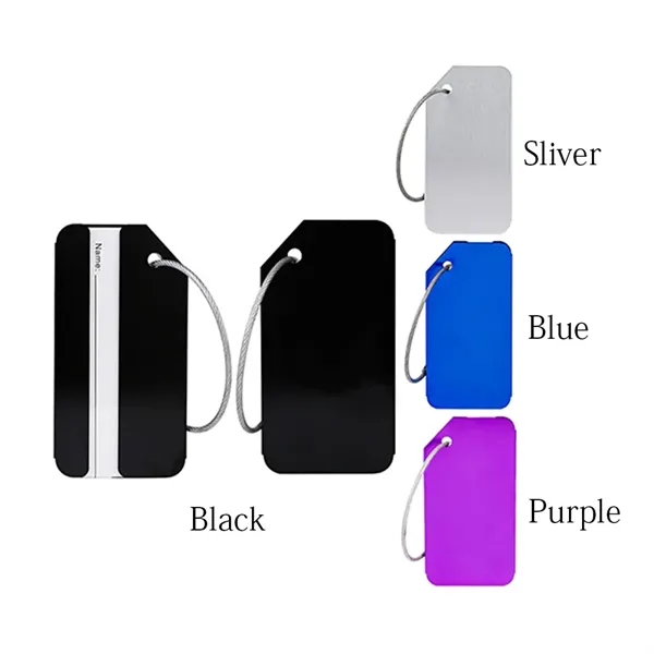 Aluminum Luggage Tag with Name Card - Aluminum Luggage Tag with Name Card - Image 1 of 8