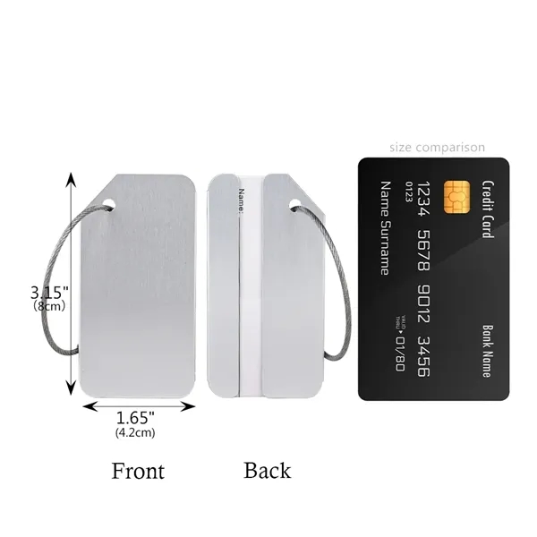 Aluminum Luggage Tag with Name Card - Aluminum Luggage Tag with Name Card - Image 3 of 8