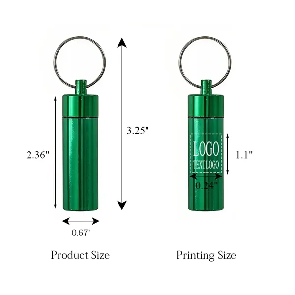 Waterproof Pill Box Keychain - Waterproof Pill Box Keychain - Image 2 of 7
