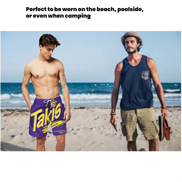 Men'S Hawaiian Beach Shorts - Men'S Hawaiian Beach Shorts - Image 2 of 5