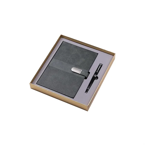 Custom Magnetic Buckle A5 Notepad Diary & Pen Gift Box Set - Custom Magnetic Buckle A5 Notepad Diary & Pen Gift Box Set - Image 6 of 6