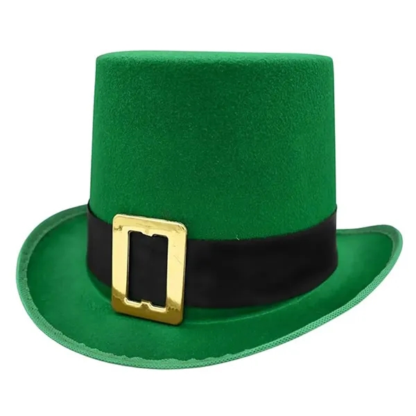 Irish Green Lincoln Hat With Gold Buckle - Irish Green Lincoln Hat With Gold Buckle - Image 2 of 2
