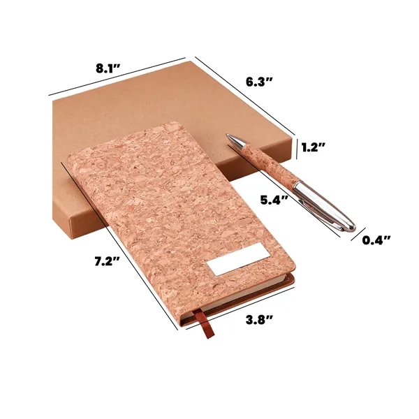 Cork Notebook And Leather Pen Gift Set - Cork Notebook And Leather Pen Gift Set - Image 3 of 4