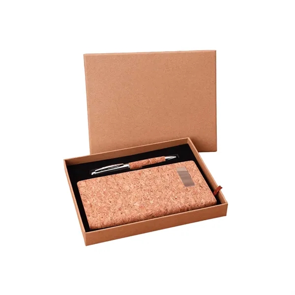 Cork Notebook And Leather Pen Gift Set - Cork Notebook And Leather Pen Gift Set - Image 4 of 4