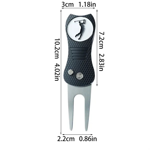 Golf Switchblade Divot Tool with Magnetic Ball Marker - Golf Switchblade Divot Tool with Magnetic Ball Marker - Image 1 of 5