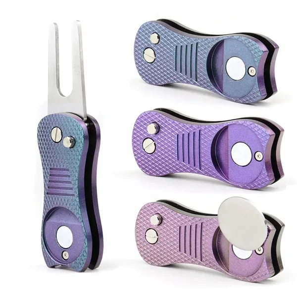 Golf Switchblade Divot Tool with Magnetic Ball Marker - Golf Switchblade Divot Tool with Magnetic Ball Marker - Image 5 of 5