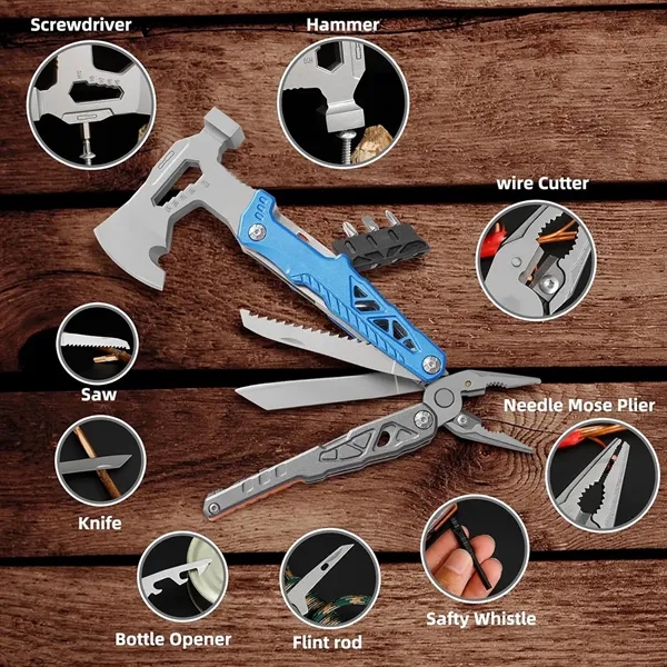 Multifunctional Camping Tool Axe with Hammer - Multifunctional Camping Tool Axe with Hammer - Image 4 of 6