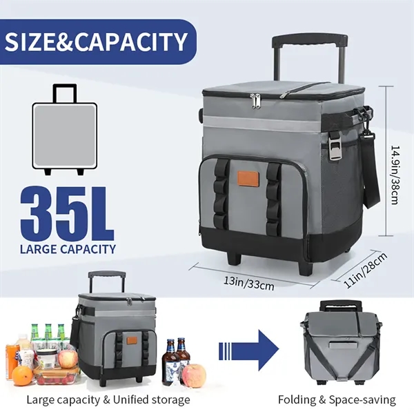 Rolling Insulated Cooler Bag for Delivery - Rolling Insulated Cooler Bag for Delivery - Image 1 of 5