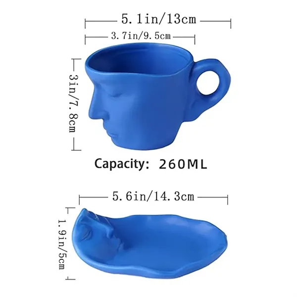 Ceramic Kissing Coffee/Tea Cup and Saucer Set - Ceramic Kissing Coffee/Tea Cup and Saucer Set - Image 6 of 6