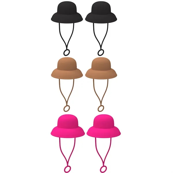 Cowboy Hat Shaped Silicone Straw Stoppers - Cowboy Hat Shaped Silicone Straw Stoppers - Image 2 of 11