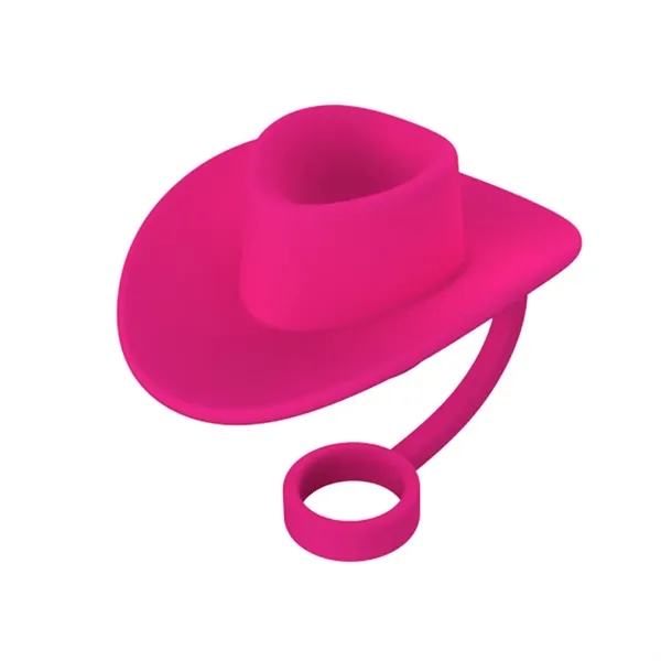 Cowboy Hat Shaped Silicone Straw Stoppers - Cowboy Hat Shaped Silicone Straw Stoppers - Image 6 of 11