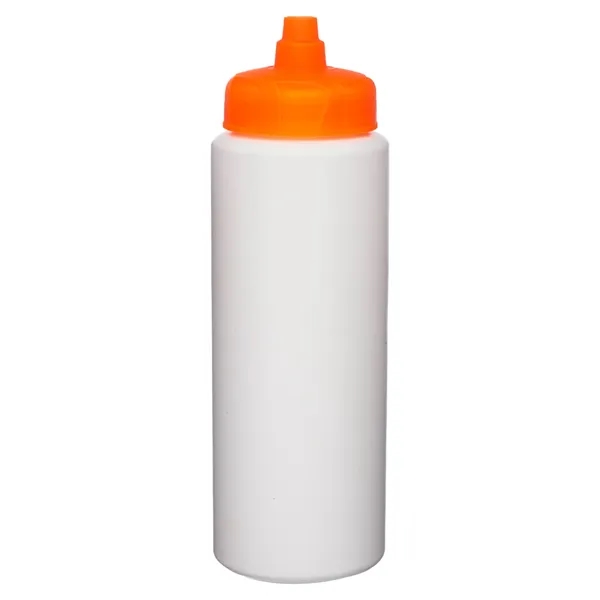 32 oz. USA made HDPE Plastic Sports Bottle w/ Quick Shot Lid - 32 oz. USA made HDPE Plastic Sports Bottle w/ Quick Shot Lid - Image 4 of 6