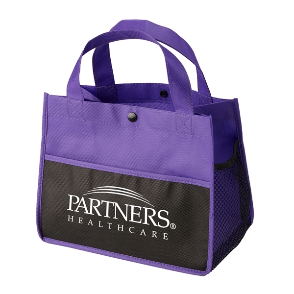 Mini Snap Non-Woven Lunch Tote Bag - Mini Snap Non-Woven Lunch Tote Bag - Image 8 of 13