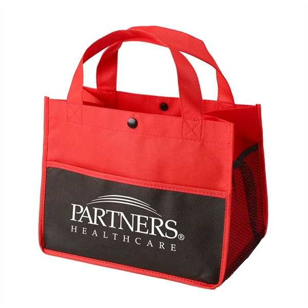 Mini Snap Non-Woven Lunch Tote Bag - Mini Snap Non-Woven Lunch Tote Bag - Image 10 of 13