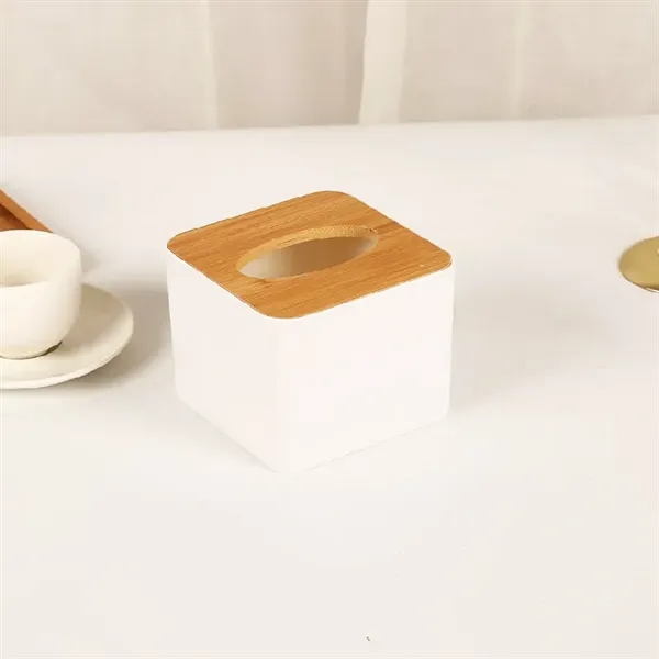 Wooden Cover Paper Box - Wooden Cover Paper Box - Image 1 of 1