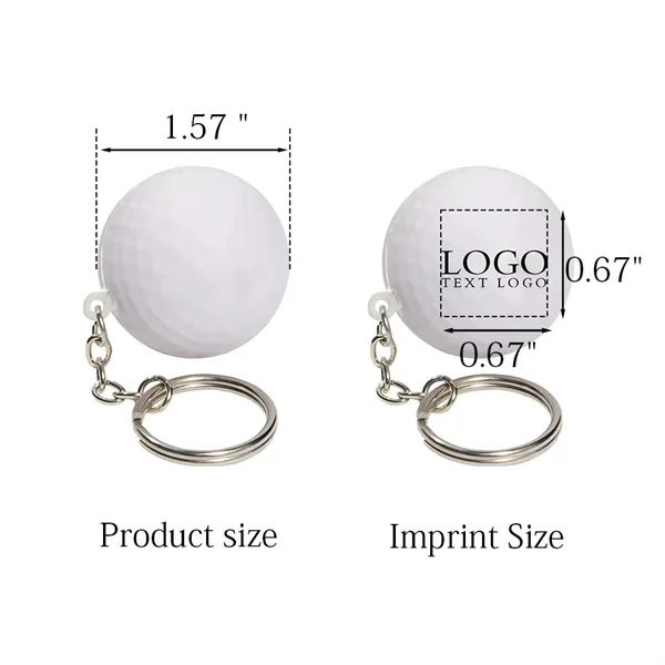 Golf Stress Ball Keychain - Golf Stress Ball Keychain - Image 1 of 2