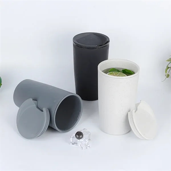 17 Oz. Wheat Straw Fiber Tumbler Biodegradable Coffee Cup - 17 Oz. Wheat Straw Fiber Tumbler Biodegradable Coffee Cup - Image 2 of 4