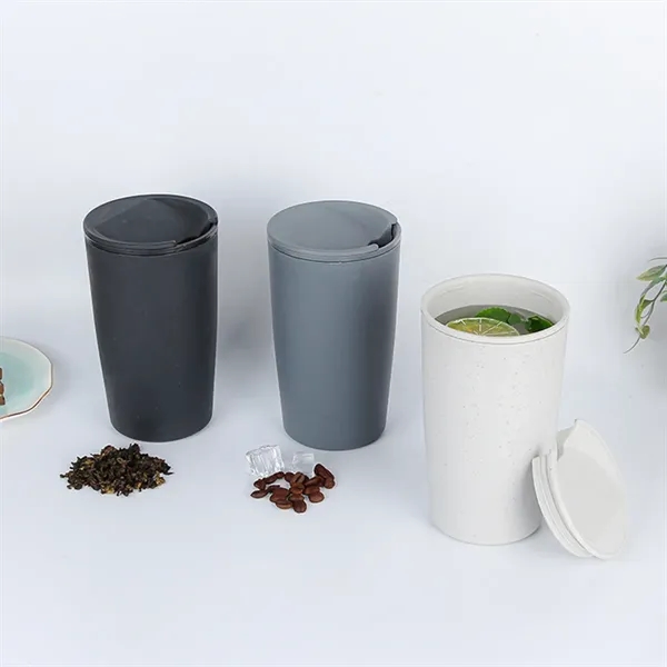 17 Oz. Wheat Straw Fiber Tumbler Biodegradable Coffee Cup - 17 Oz. Wheat Straw Fiber Tumbler Biodegradable Coffee Cup - Image 3 of 4