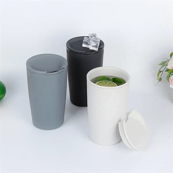 17 Oz. Wheat Straw Fiber Tumbler Biodegradable Coffee Cup - 17 Oz. Wheat Straw Fiber Tumbler Biodegradable Coffee Cup - Image 4 of 4