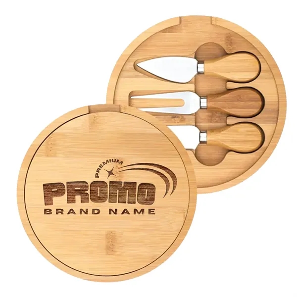 Mini Cheese Cutting Board Knife Set Wood Platter Portable - Mini Cheese Cutting Board Knife Set Wood Platter Portable - Image 0 of 4