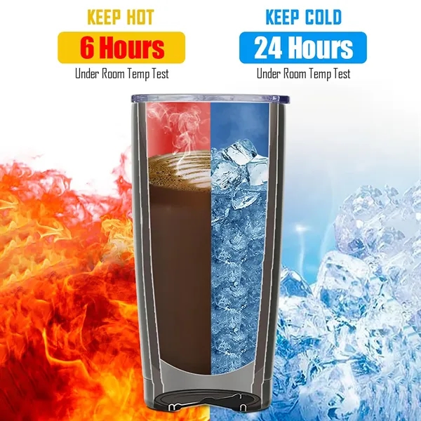 20 oz Travel Tumbler Insulated Mug with Lid - 20 oz Travel Tumbler Insulated Mug with Lid - Image 3 of 4