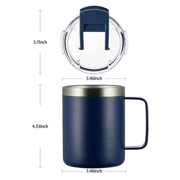 12oz Stainless Steel Insulated Cup with Handle and Lid - 12oz Stainless Steel Insulated Cup with Handle and Lid - Image 3 of 4