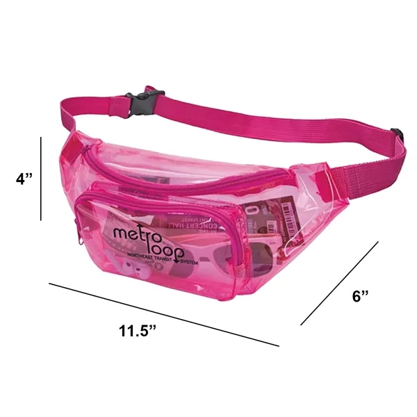 Clear PVC Fanny Pack Sling Waist Bag Clear Stadium Approved - Clear PVC Fanny Pack Sling Waist Bag Clear Stadium Approved - Image 1 of 5