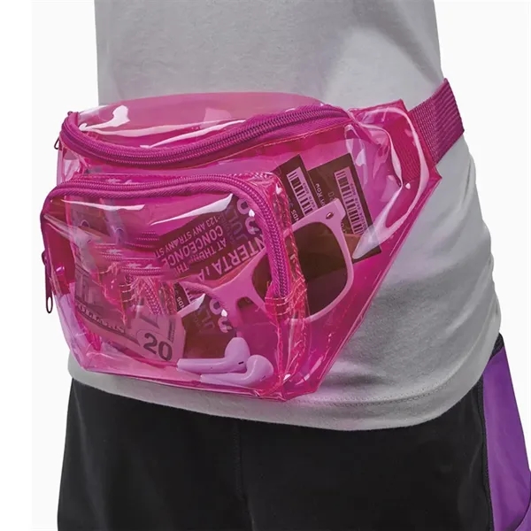 Clear PVC Fanny Pack Sling Waist Bag Clear Stadium Approved - Clear PVC Fanny Pack Sling Waist Bag Clear Stadium Approved - Image 2 of 5