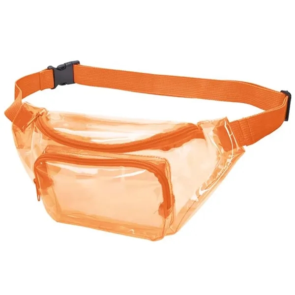 Clear PVC Fanny Pack Sling Waist Bag Clear Stadium Approved - Clear PVC Fanny Pack Sling Waist Bag Clear Stadium Approved - Image 4 of 5
